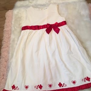 Hanna Anderson Corduroy Heart Flower Embroidered